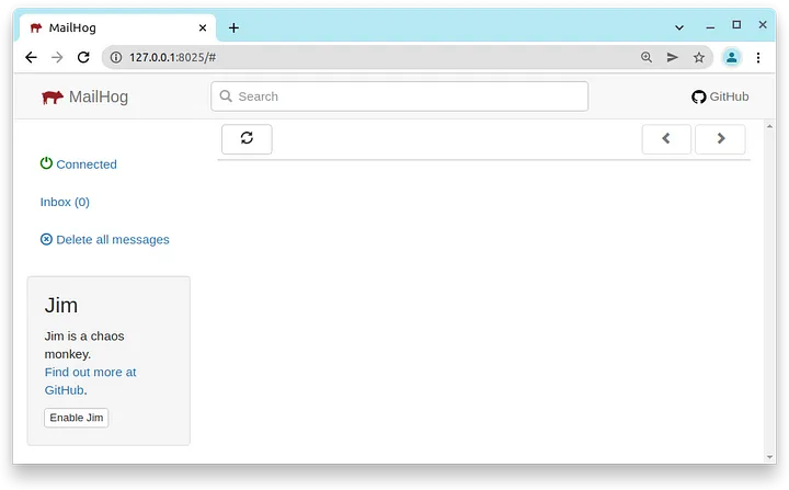 MailHog UI